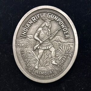Indian Rifle Gunpowder Collectible Belt Buckle